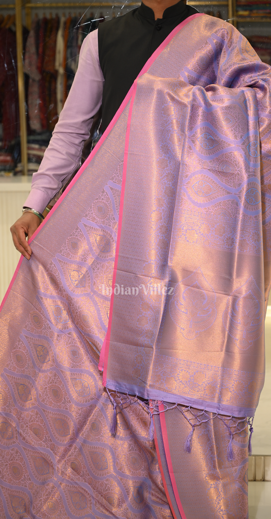 Lavender Weaving saree