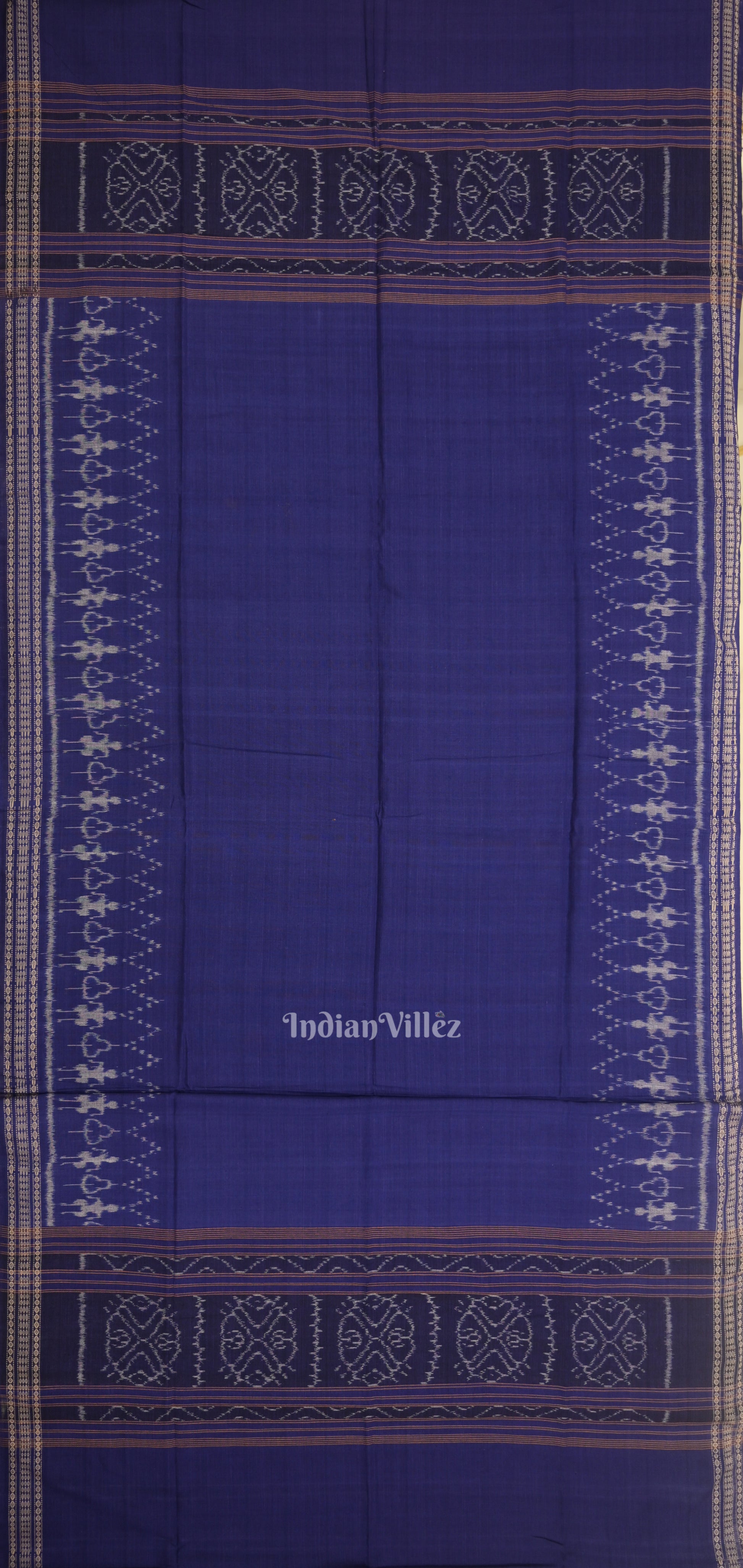 Cement Gray Blue Odisha Ikat Sambalpuri Dress Set & Dupatta