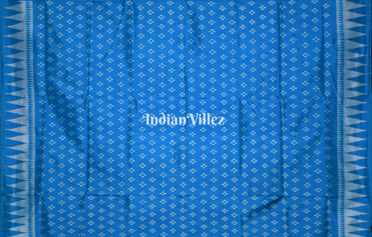 Navy Blue Tribal Ek Chandia Tribal Odisha Ikat Sambalpuri Silk Saree