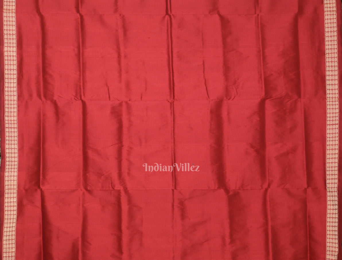 Brown Coffee Tribal Theme Sambalpuri Silk Saree 