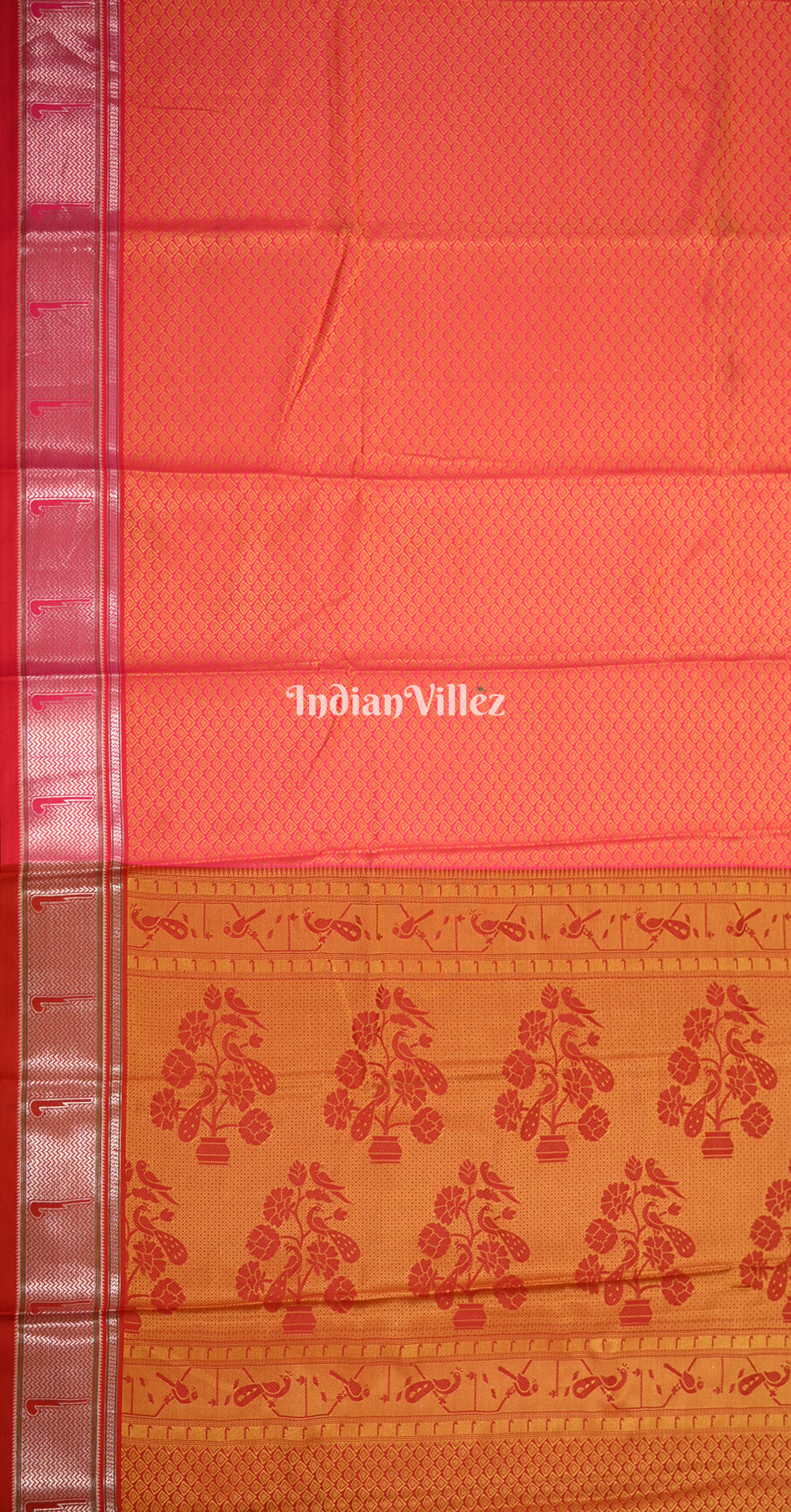 Rani Pink Kanjivaram Silk Saree