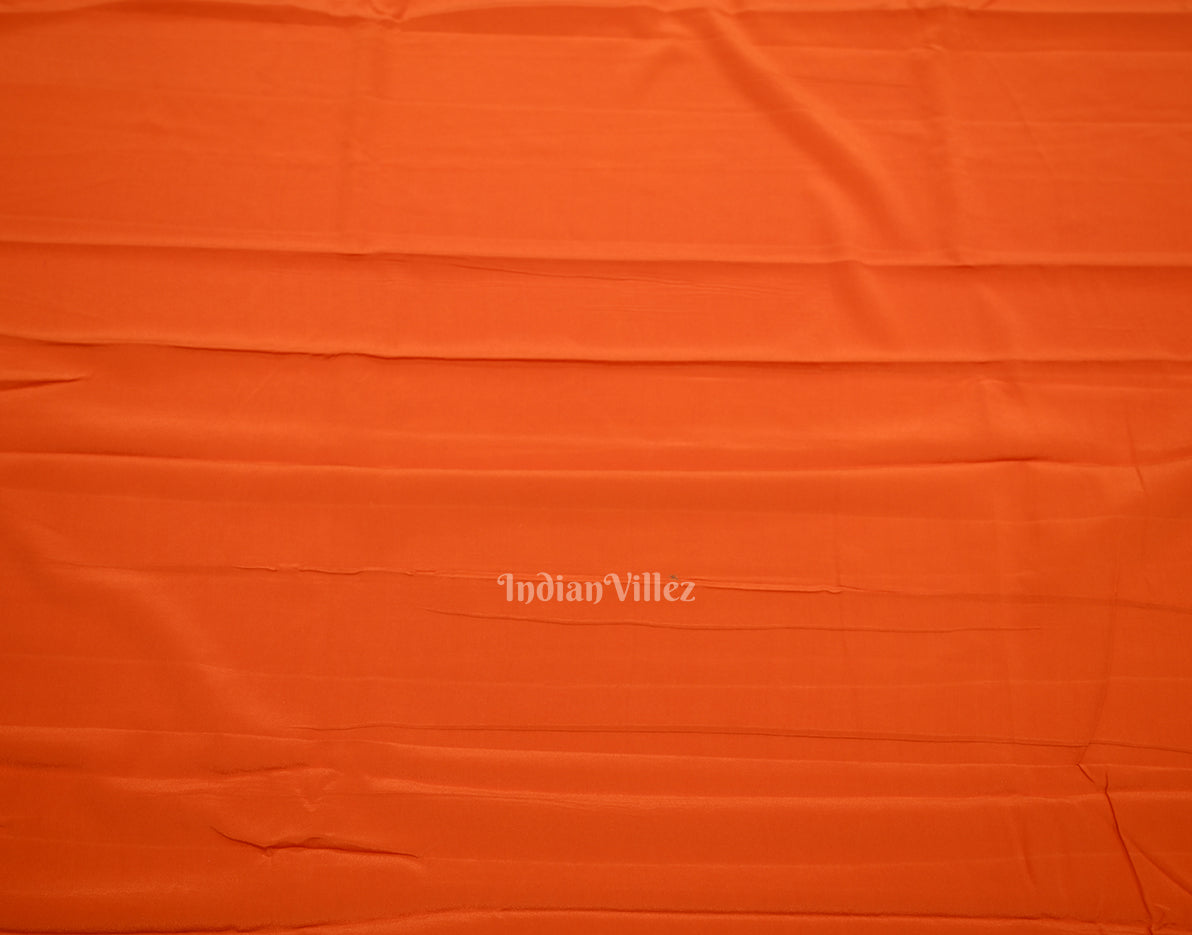 White Orange  Khaddi Georgette Banarasi Bandhani Saree