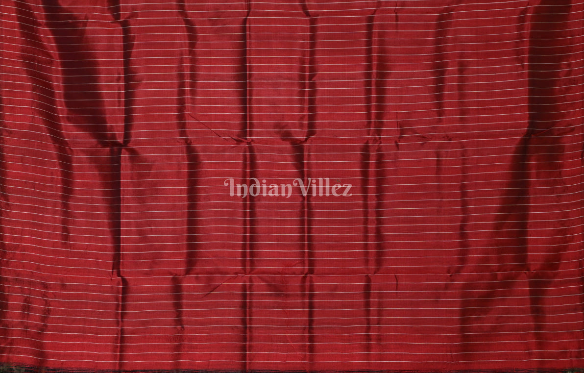 Maroon Odia Barnamala Odisha Ikat Contemporary Designer Silk Sare