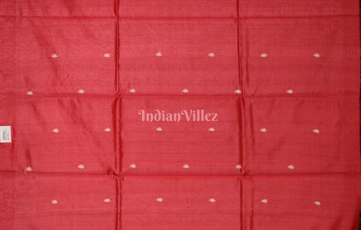 Red Butterfly Theme Gopalpur Tussar Silk Saree 