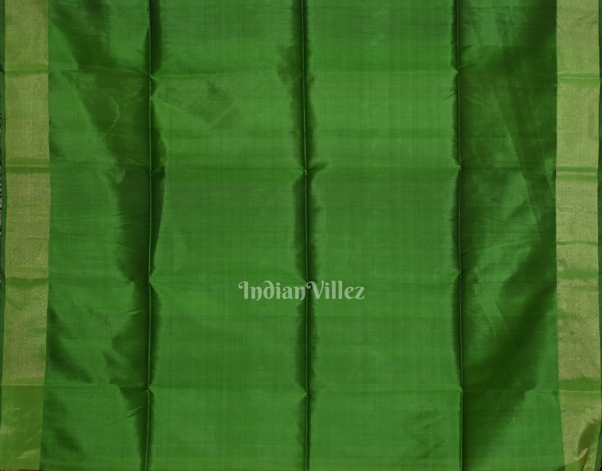 Purple Green Pure Bishnupuri Silk Saree with Tissue Anchal 
