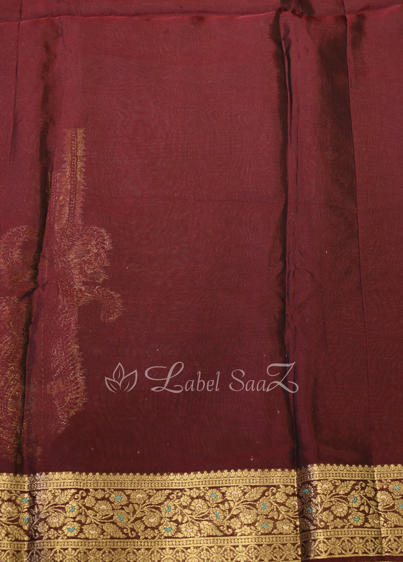 Wine Banarasi Unstitched Salwar Suit 