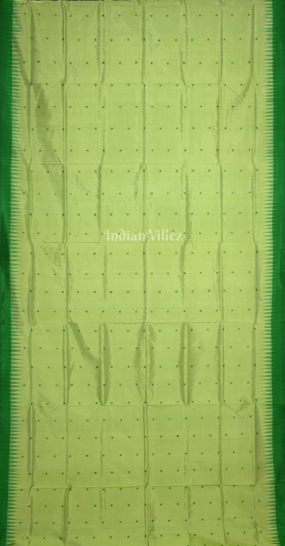Pista Green Tribal Doli Sawari Bomkai Sambalpuri Silk Saree 