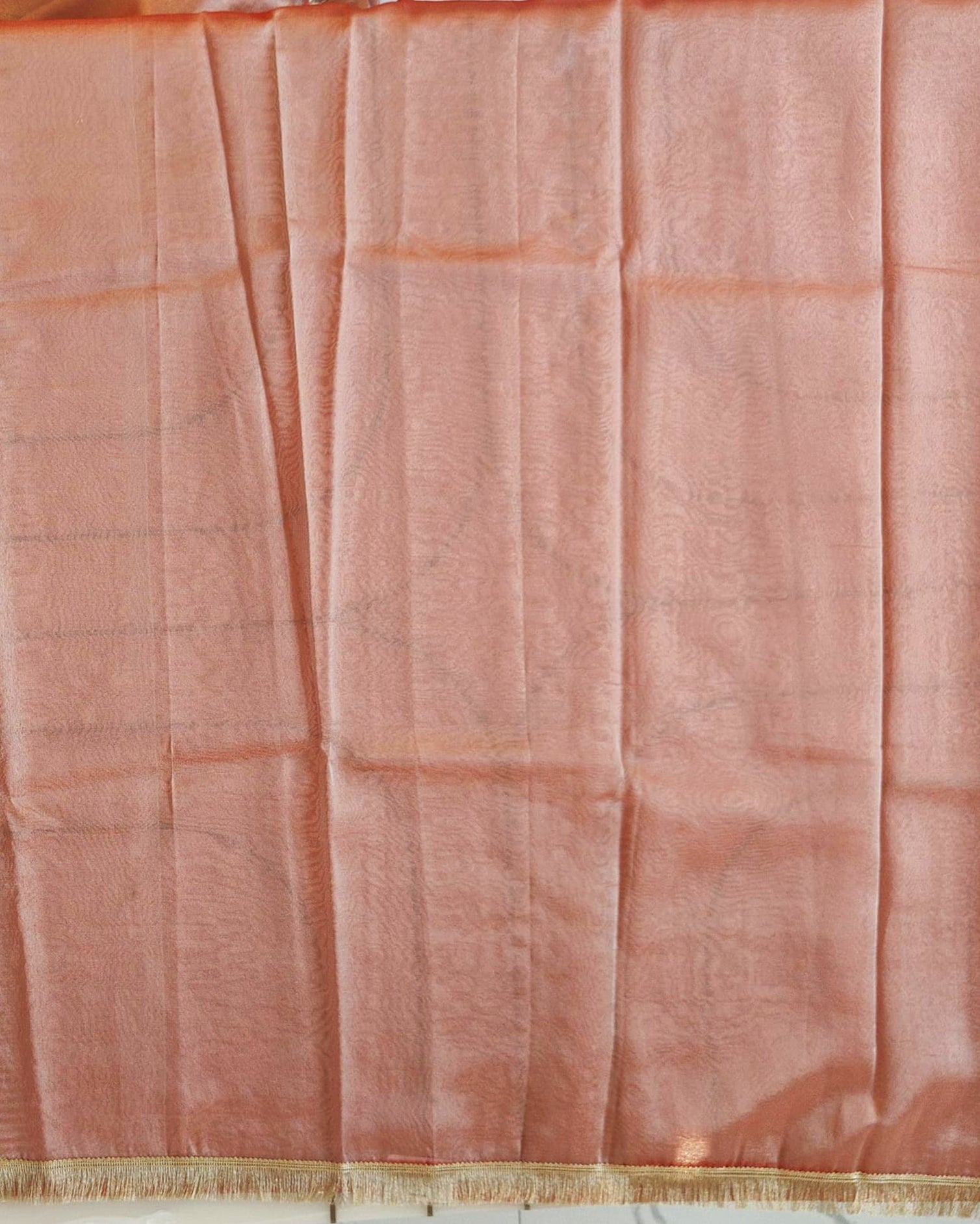 Peach Banarasi Tissue Saree