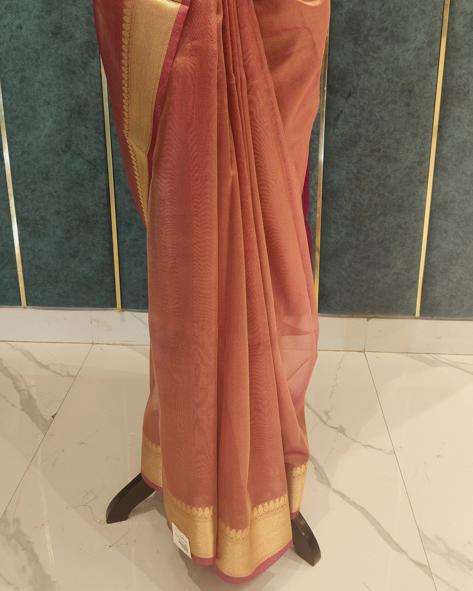 Copper Tissue Banarasi Saree