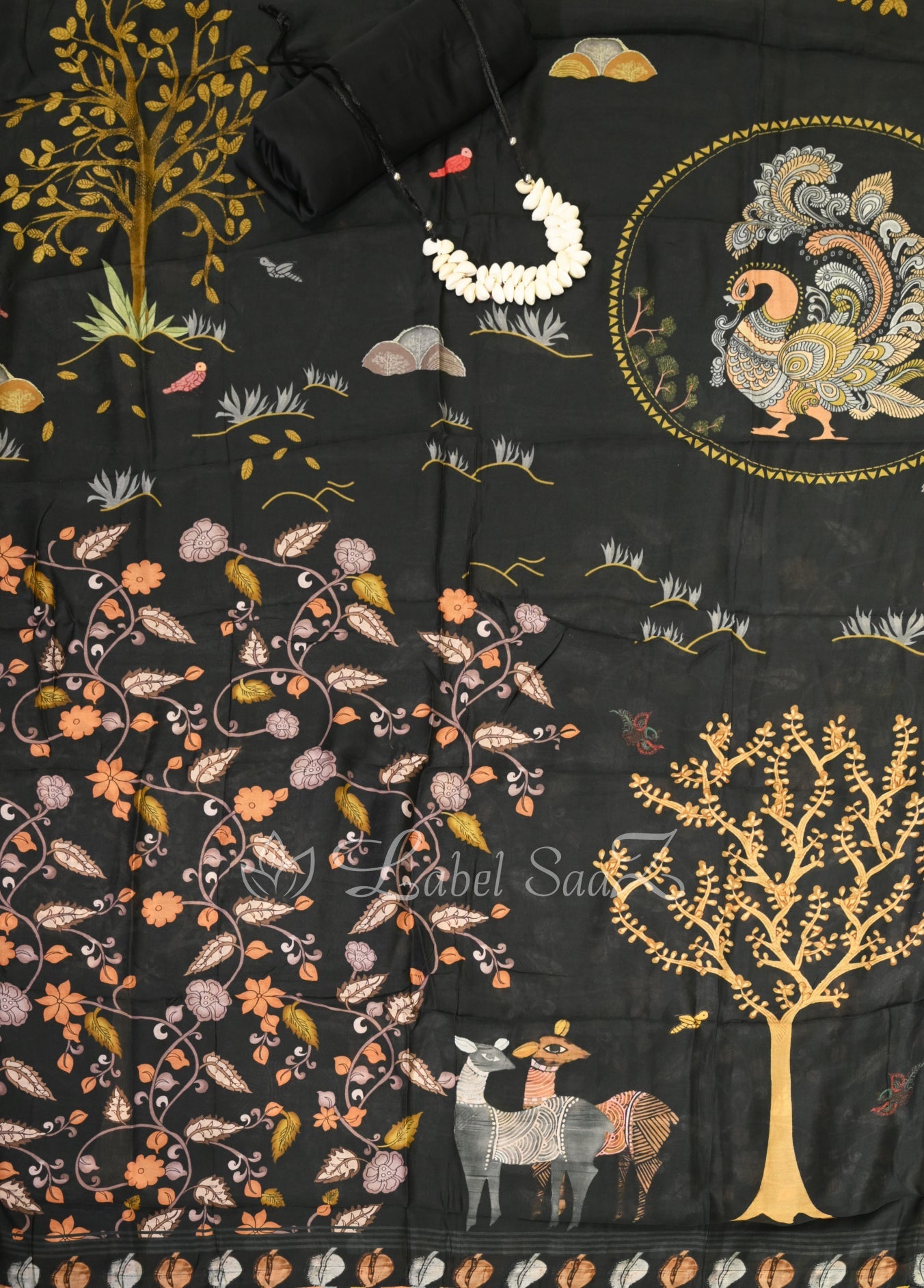 Black Digital Theme Unstitched Salwar Suit