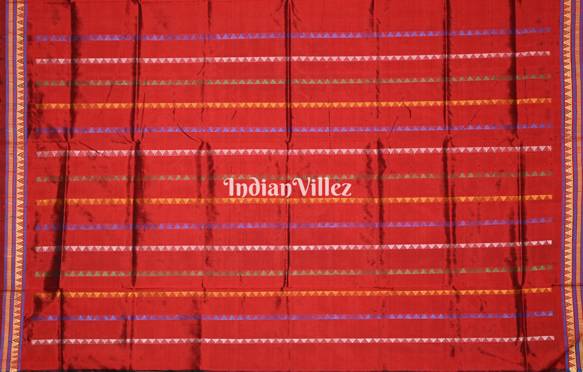 Purple Red Dongaria Border & Anchal Contemporary Silk Saree (Copy)