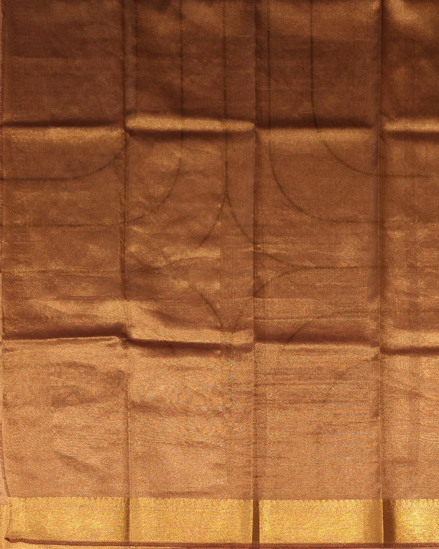 Golden Brown Tissue Banarasi Saree