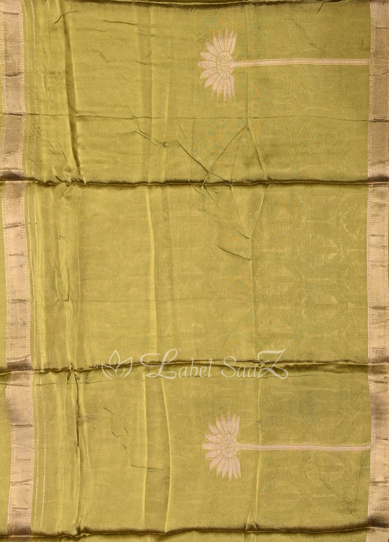Mehendi Green  Banarasi Unstitched Salwar Suit