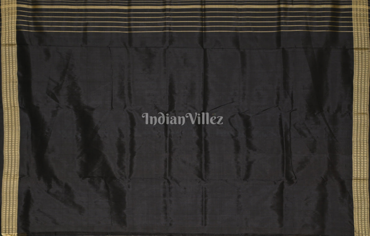 Red Black Tribal House Odisha Ikat Sambalpuri Silk Saree