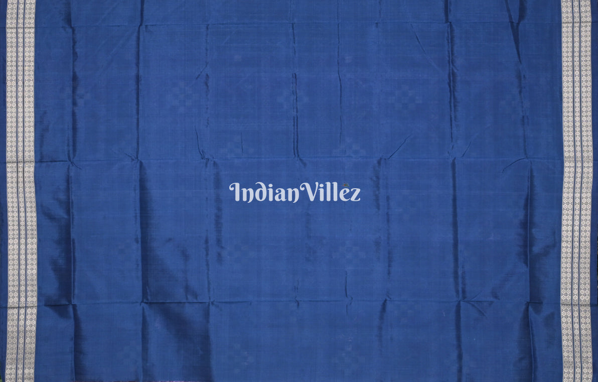 Purple Blue Nabakothi Odisha Ikat Sambalpuri Silk Saree