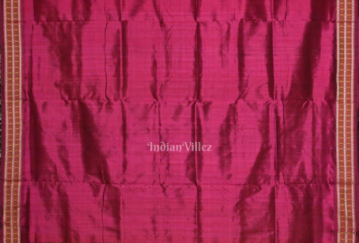Mehendi Green Purple Siminoi Odisha Ikat Khandua Silk Saree 