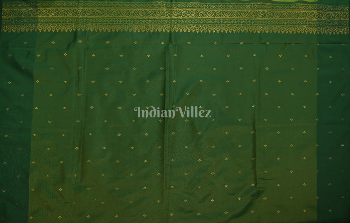 Mehendi Green Tussar Silk Saree with Zari weave