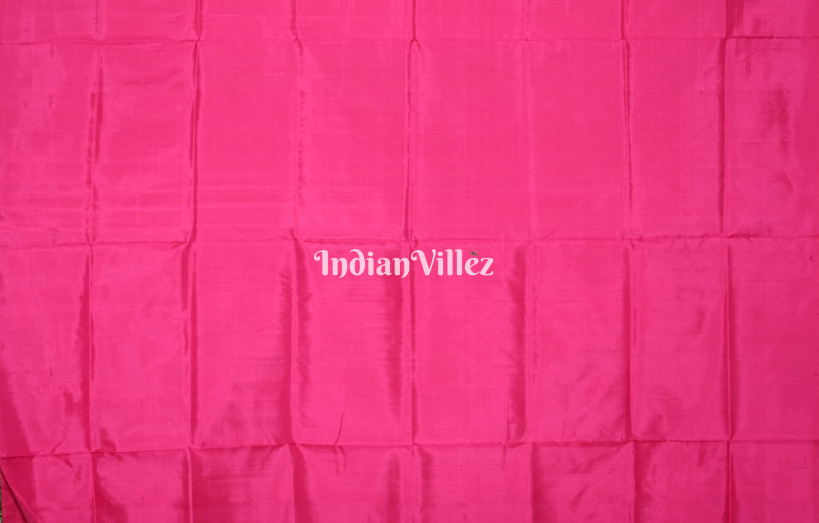 Rani Pink Mayur Chandrika Odisha Ikat Sambalpuri Silk Saree