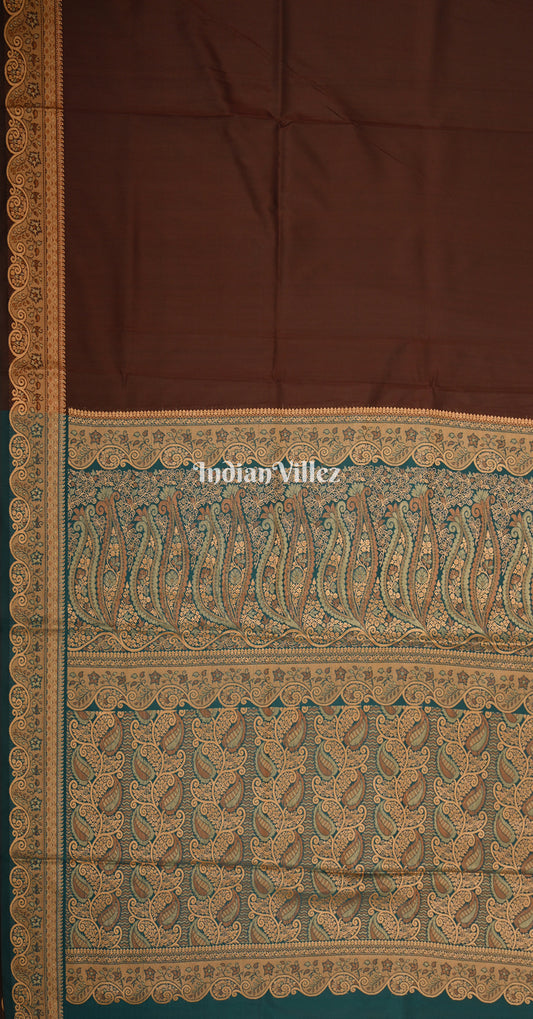 Maroon Golden Kanjivaram Silk Saree