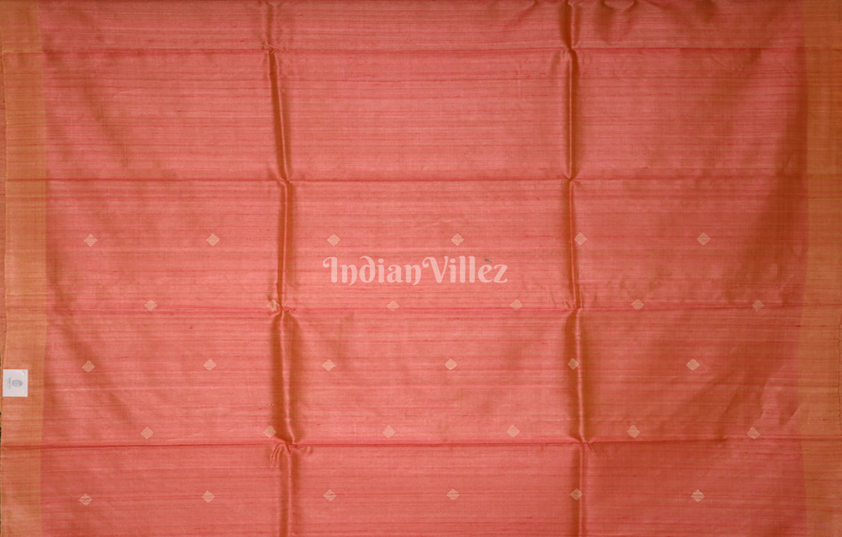 Rust Orange Gopalpur Tussar Silk Saree