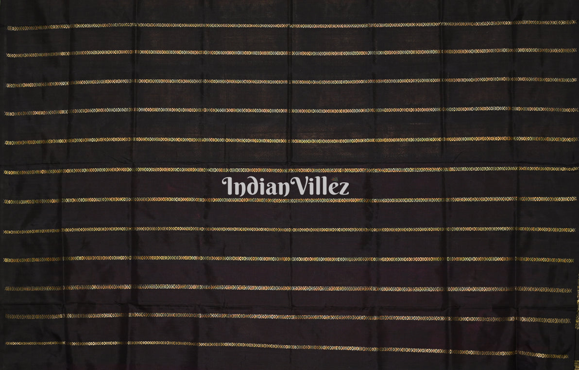 Rani Pink Black Tribal Doli Sawari Bomkai Silk Saree