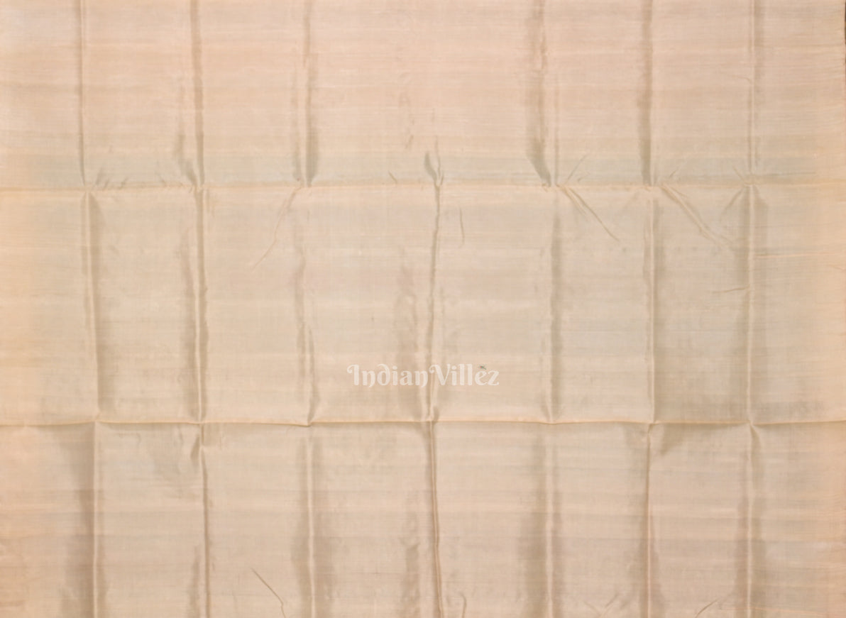 Teal Blue Sambalpuri Phoda Kumbha Tussar Silk Saree with Sarabandha Anchal 
