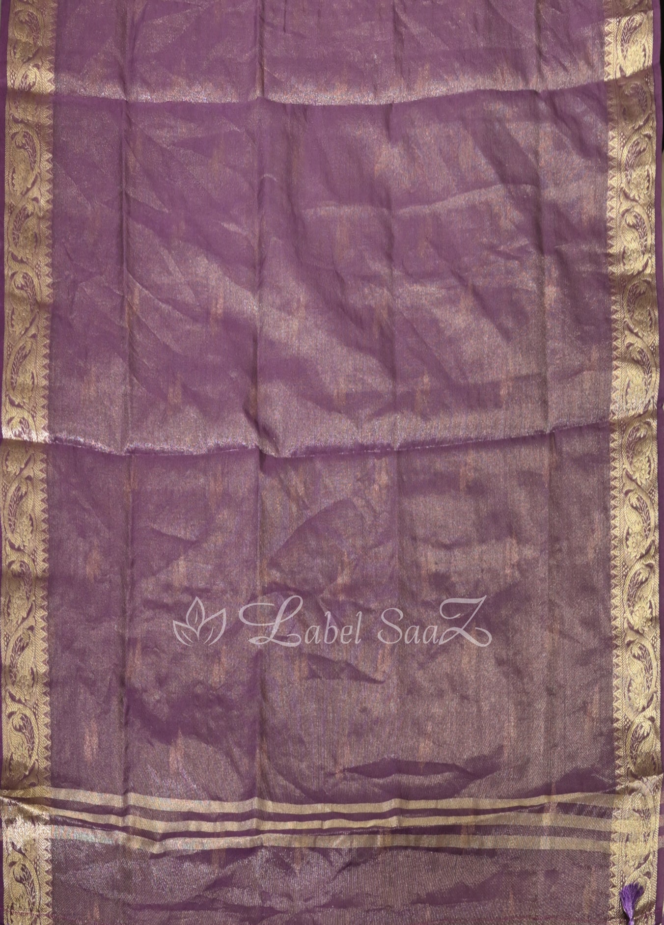 Lavender Banarasi Silk Unstitched Salwar Suit 