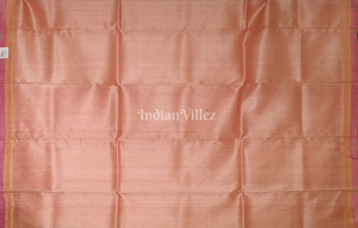 Beige Maroon Gopalpur Tussar Silk Saree