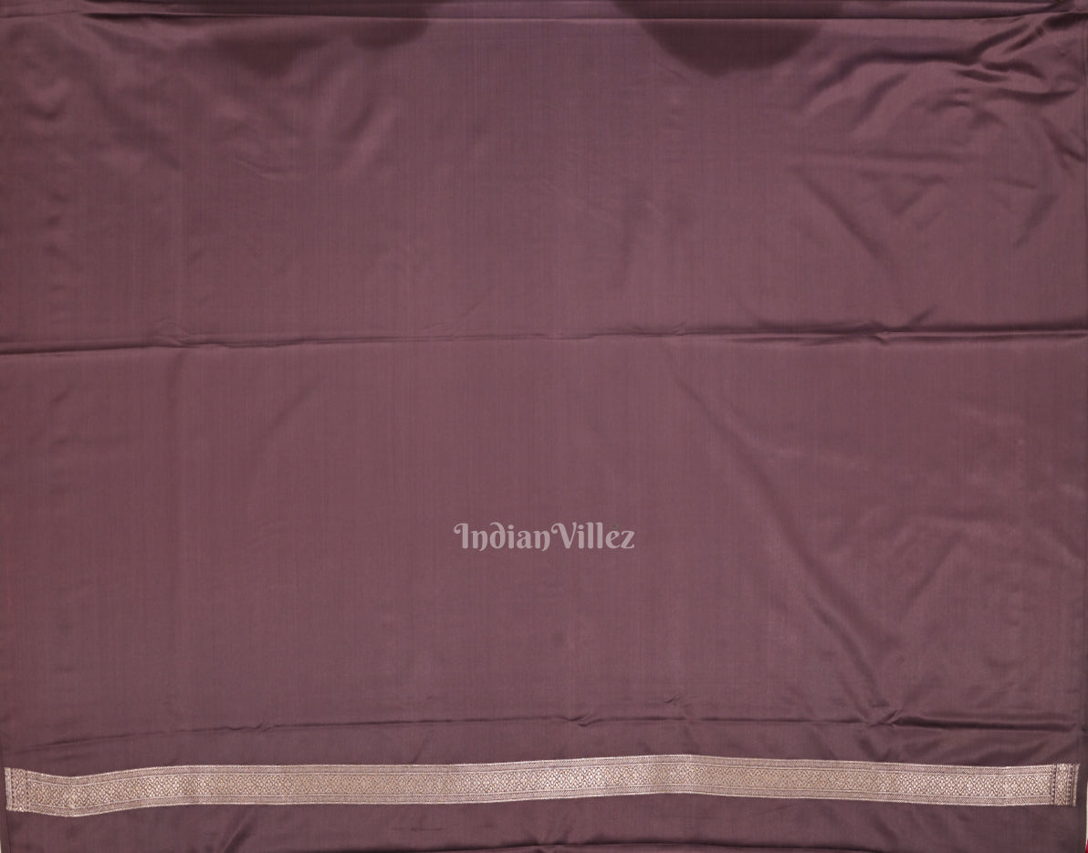 Lavender Meenakari Mashru Satin Silk Banarasi Saree