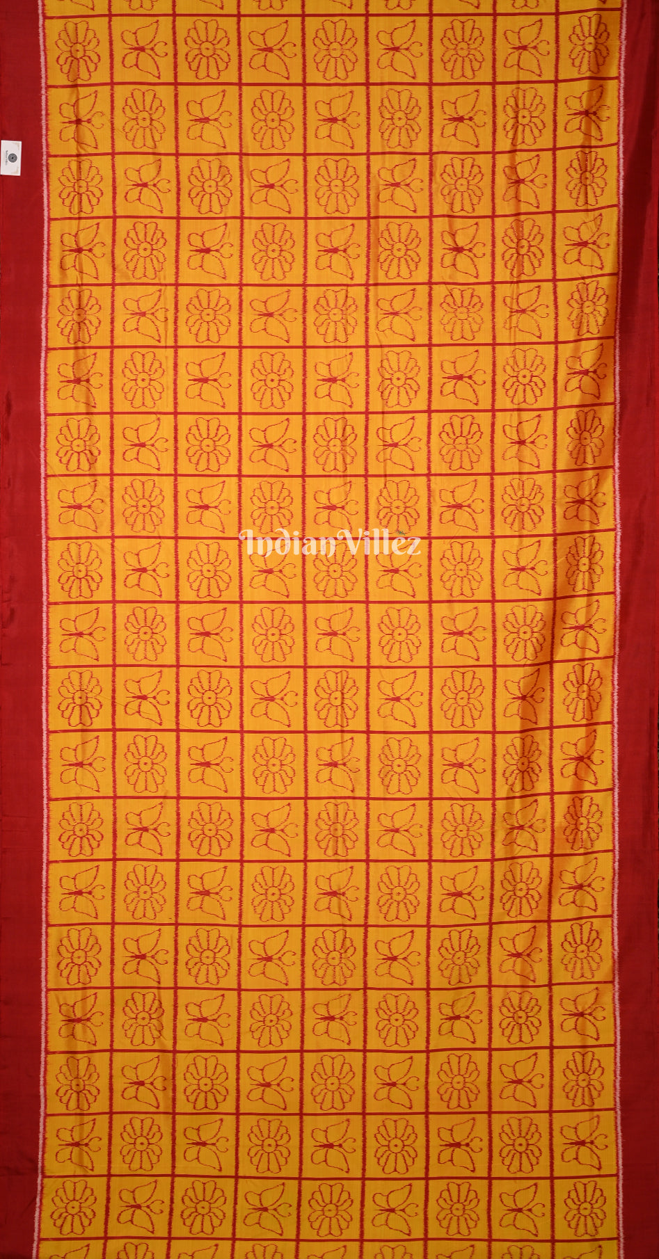 Mustard Yellow Green Nabakothi Contemporary Designer Silk Saree 