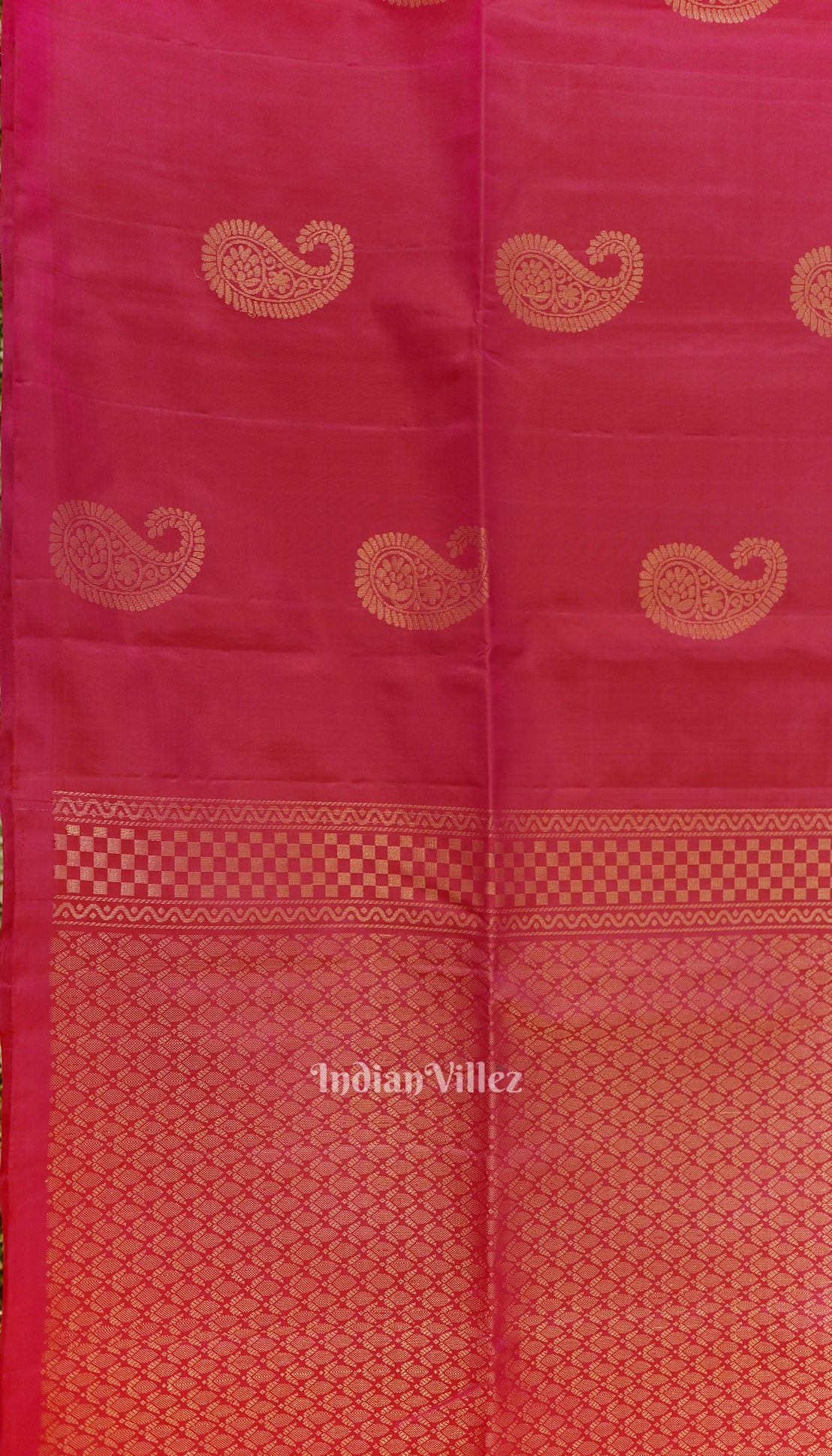Rani Pink Pure Kanjivaram Soft Silk Saree