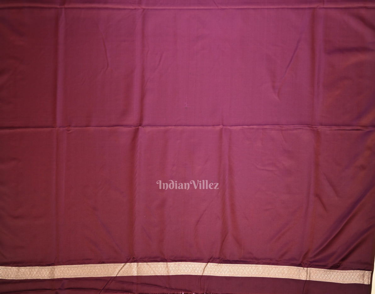 Mulberry Purple Meenakari Mashru Satin Silk Banarasi Saree 
