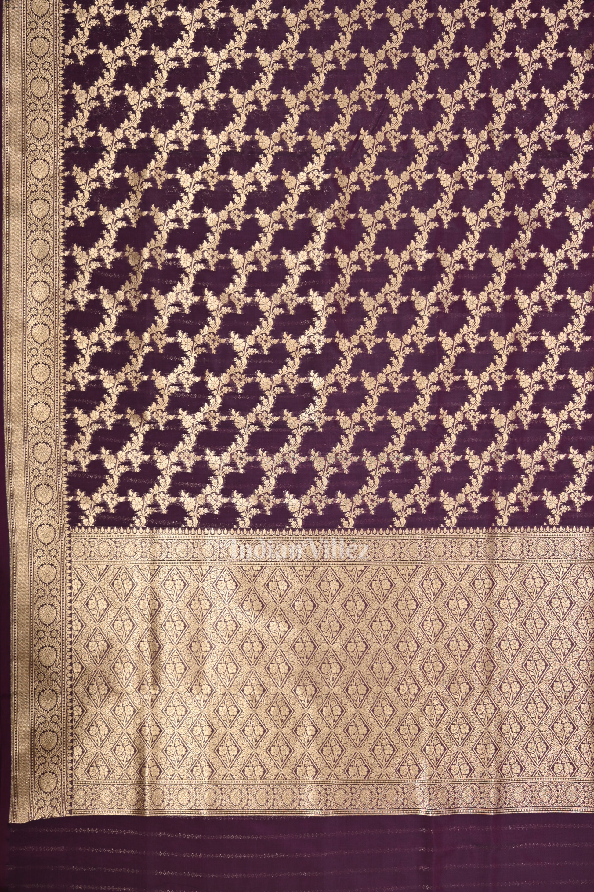 Exclusive Purple Dual Tone Meenakari Mashru Satin Silk Banarasi Saree