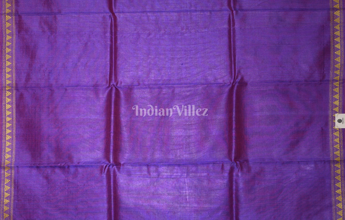 Purple Dongaria Border & Anchal Contemporary Silk Saree 