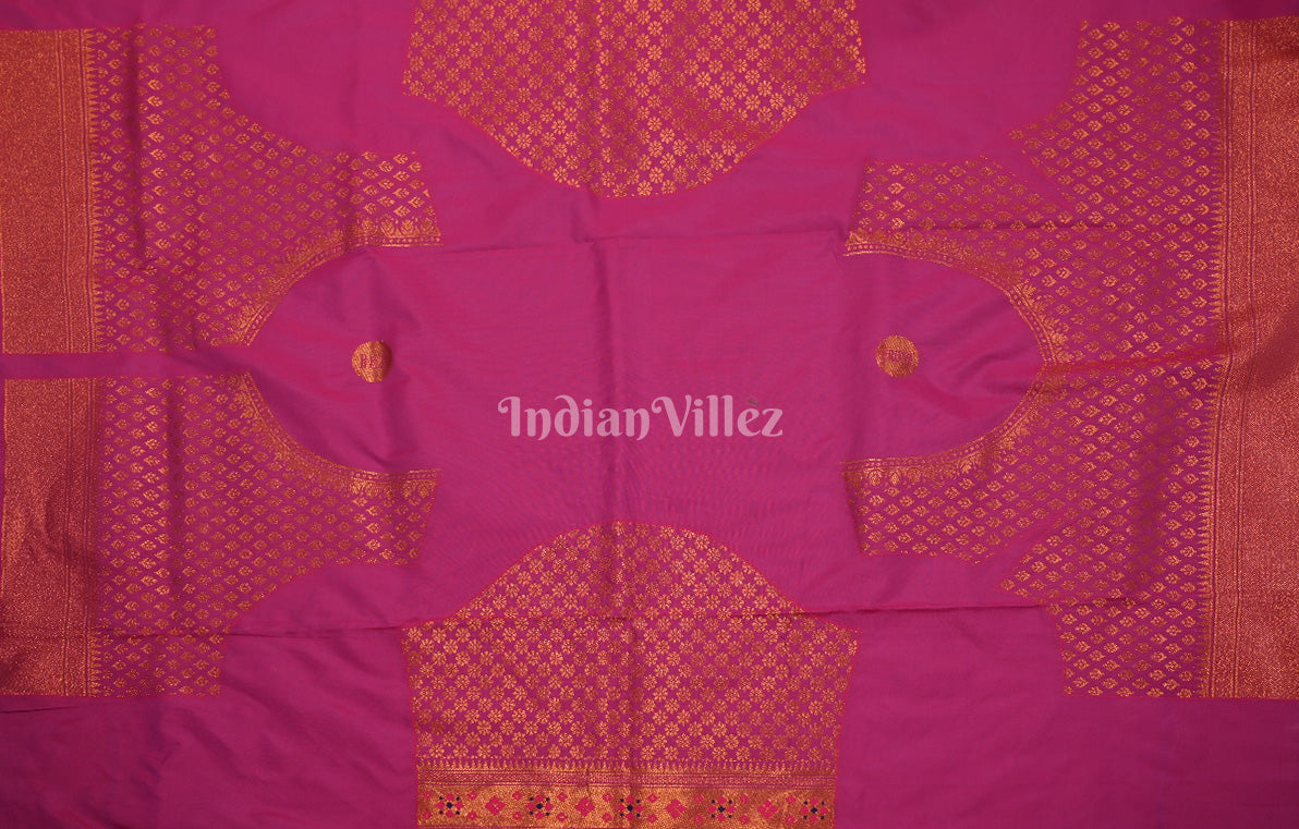 Purple Pink Chandrakor Woven Zari Paithani Silk Saree