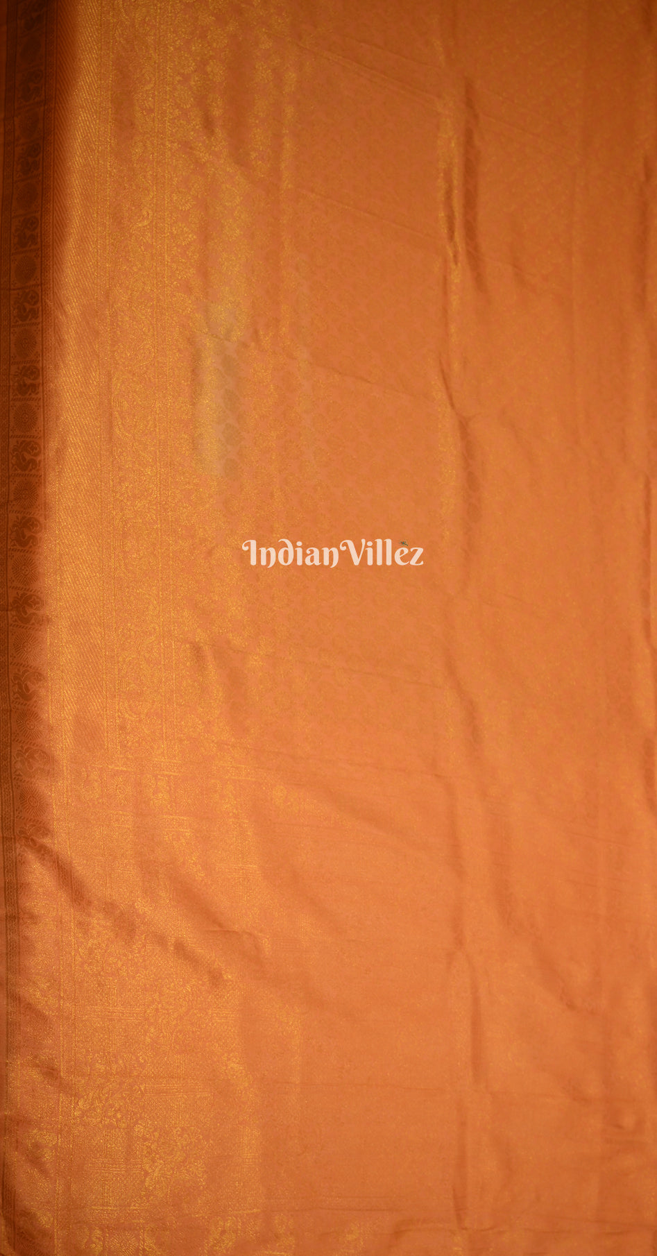 Rust Orange Pure Kanjivaram Silk Saree 