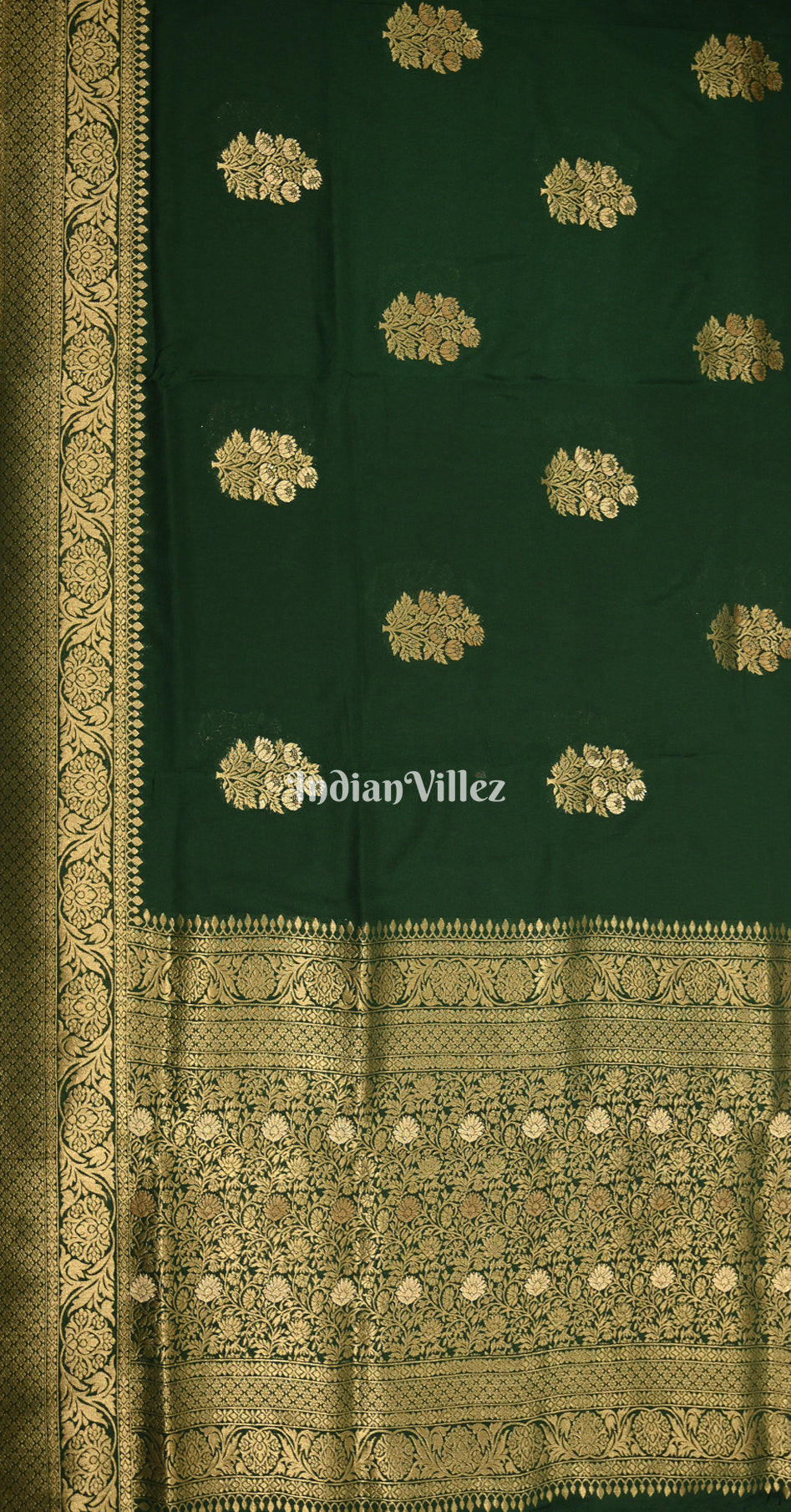 Green Pure Khaddi Gergette Baarasi with Nylon Weaving
