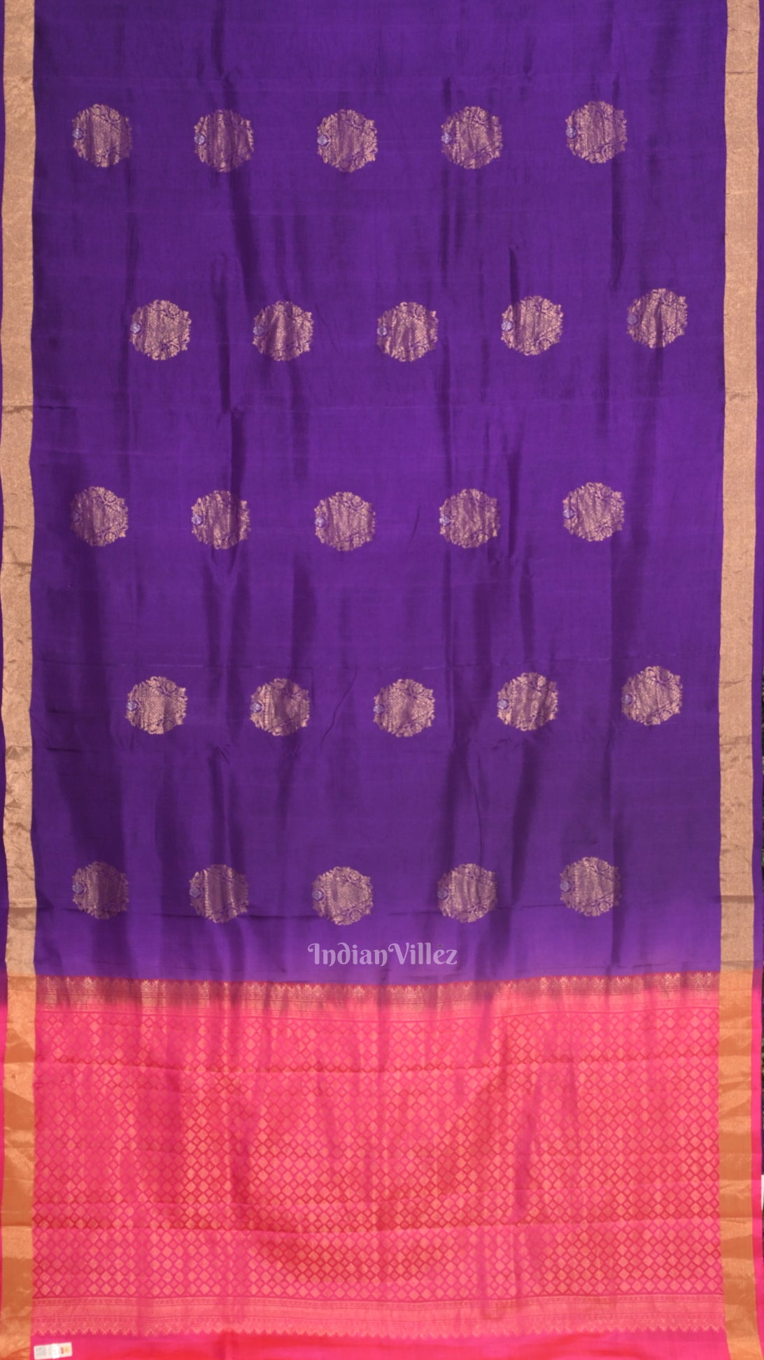 Violet Rani Pink Pure Banarasi Katan Silk Saree 