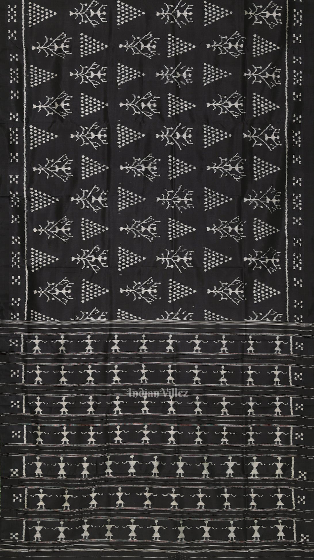 Black Tribal Designer Contemporary Silk Saree 