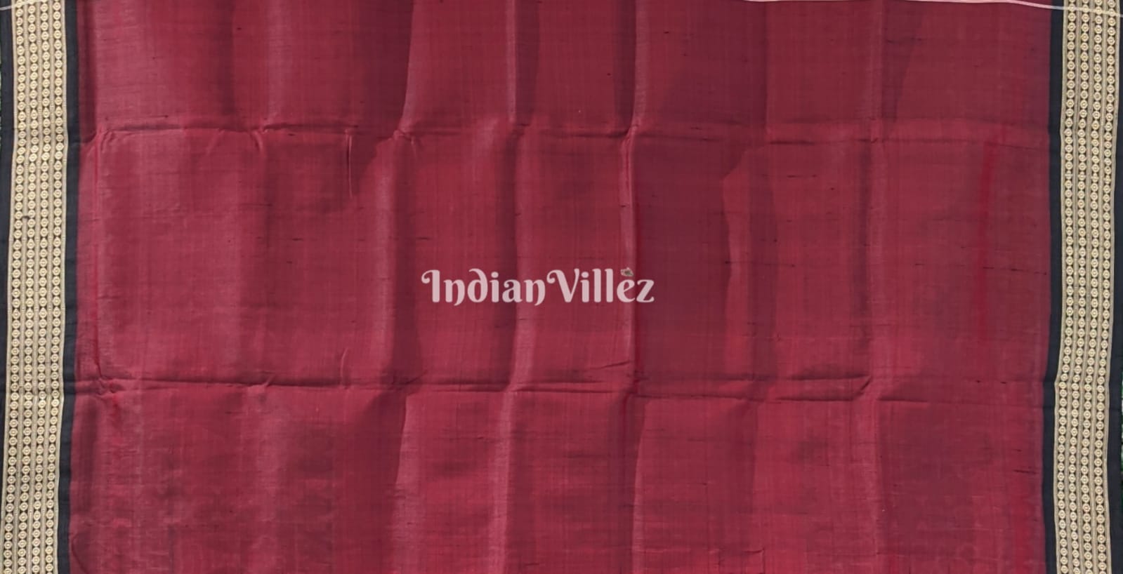 Red with Maroon Tribal Odisha Ikat Khandua Silk Saree