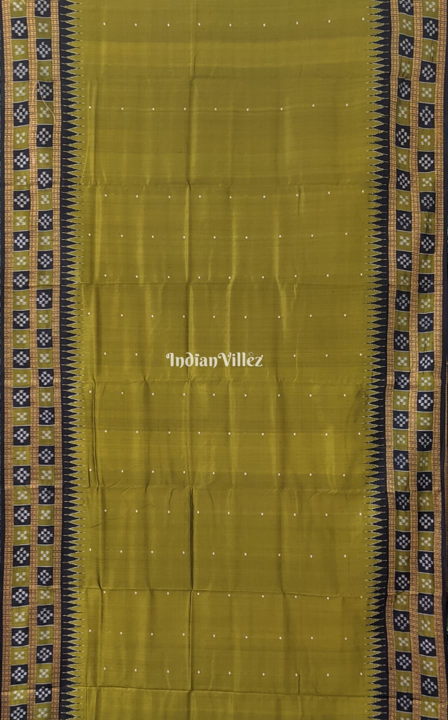 Mehendi Green Odisha Handloom Khandua Silk Saree