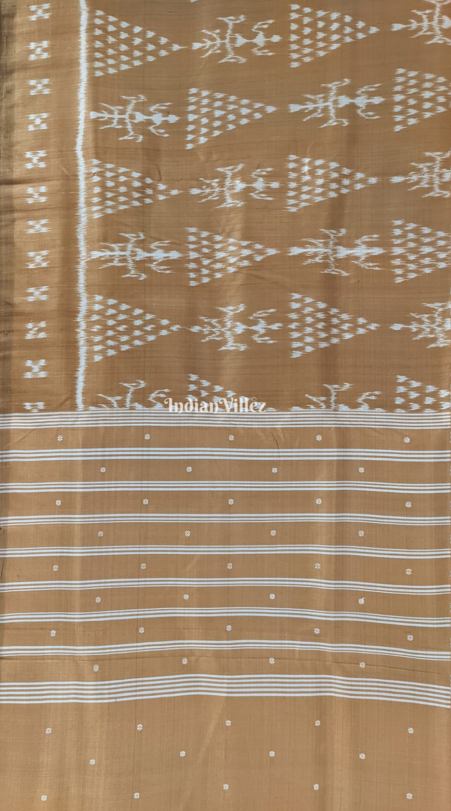 Golden Jhoti Odisha Ikat Contemporary Silk Saree