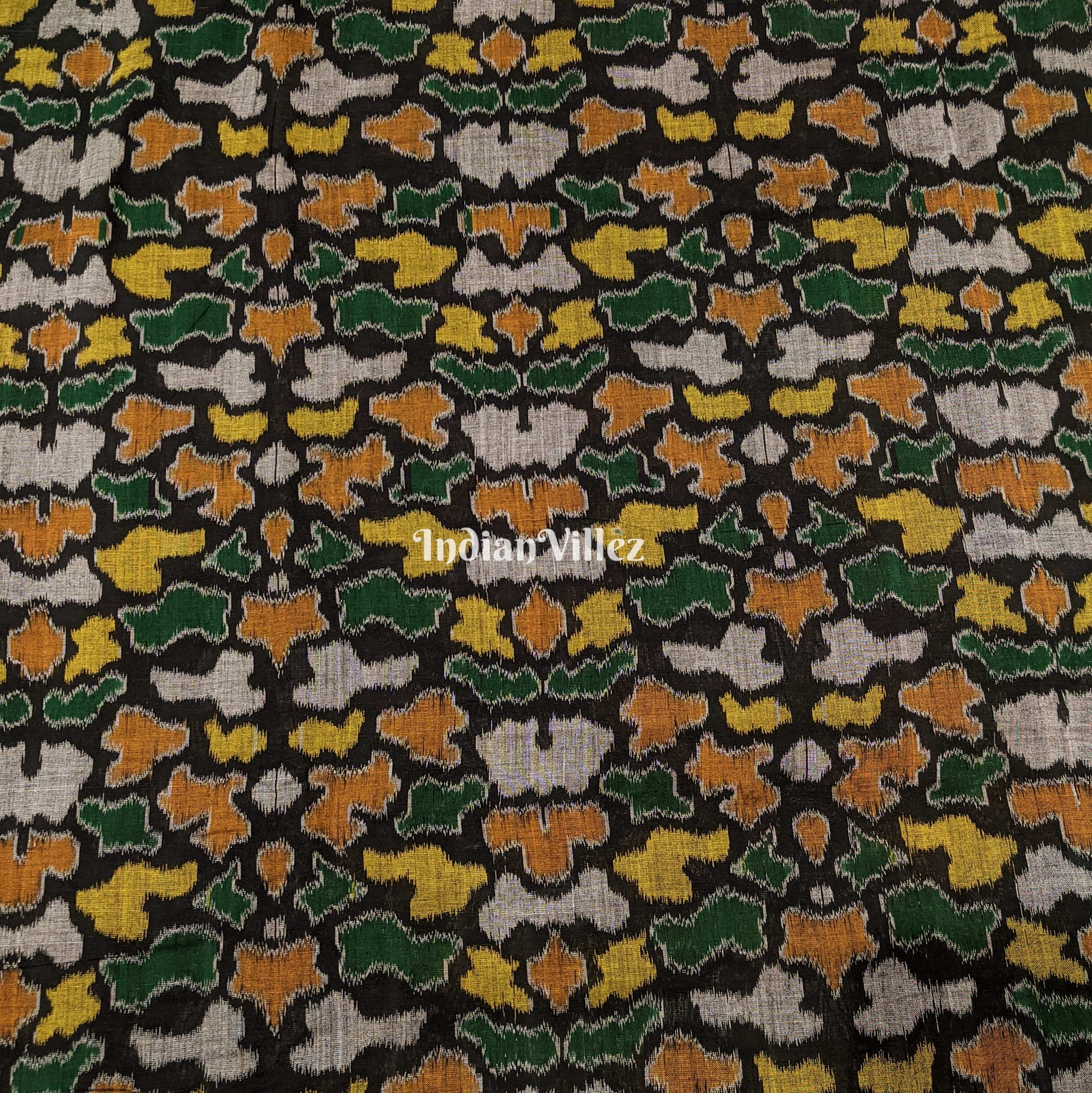 Multicolor Odisha Ikat Sambalpuri Cotton Fabric
