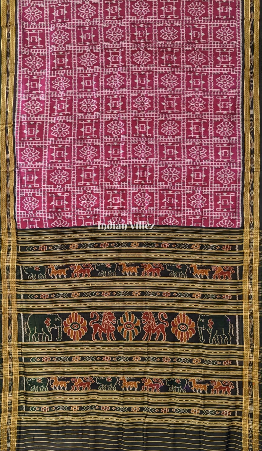 Pink Odisha Handloom Khandua Silk Saree