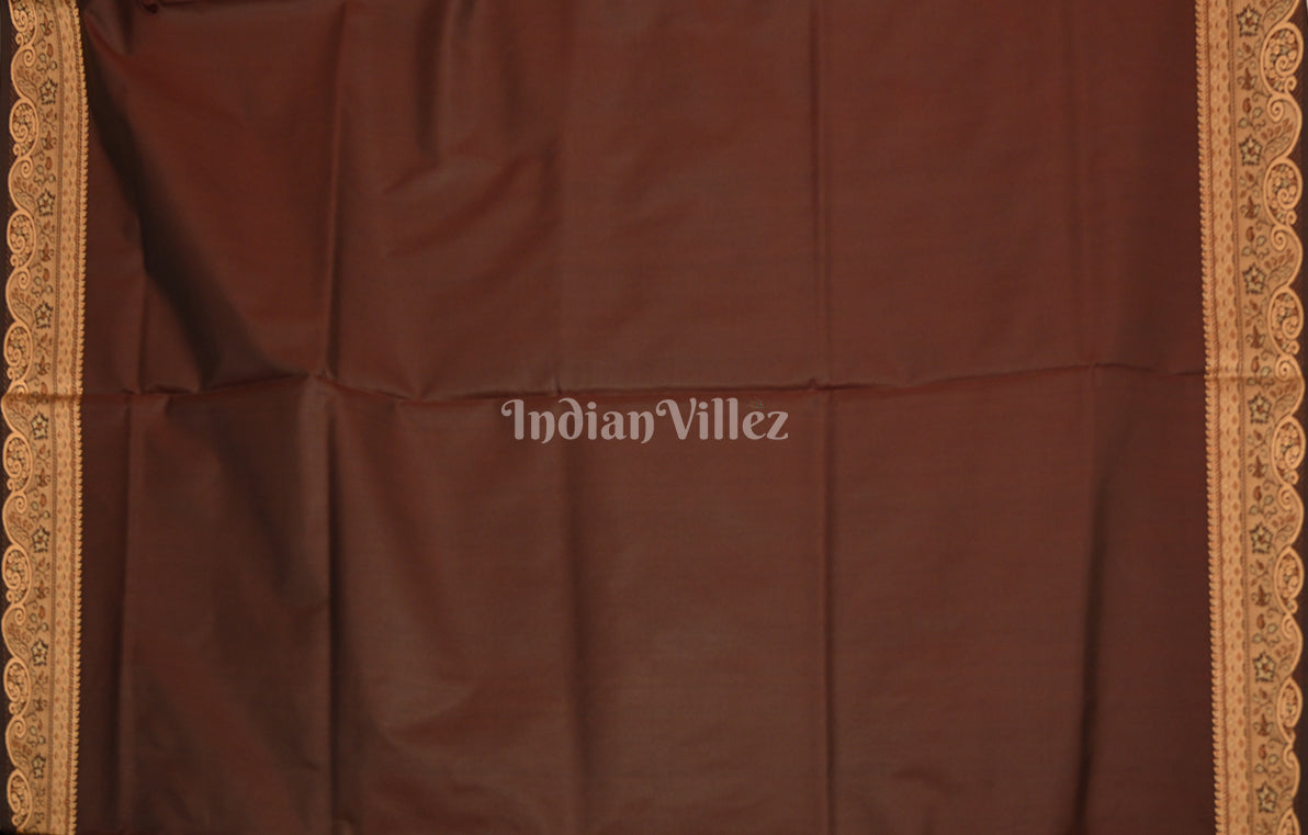 Maroon Golden Kanjivaram Silk Saree