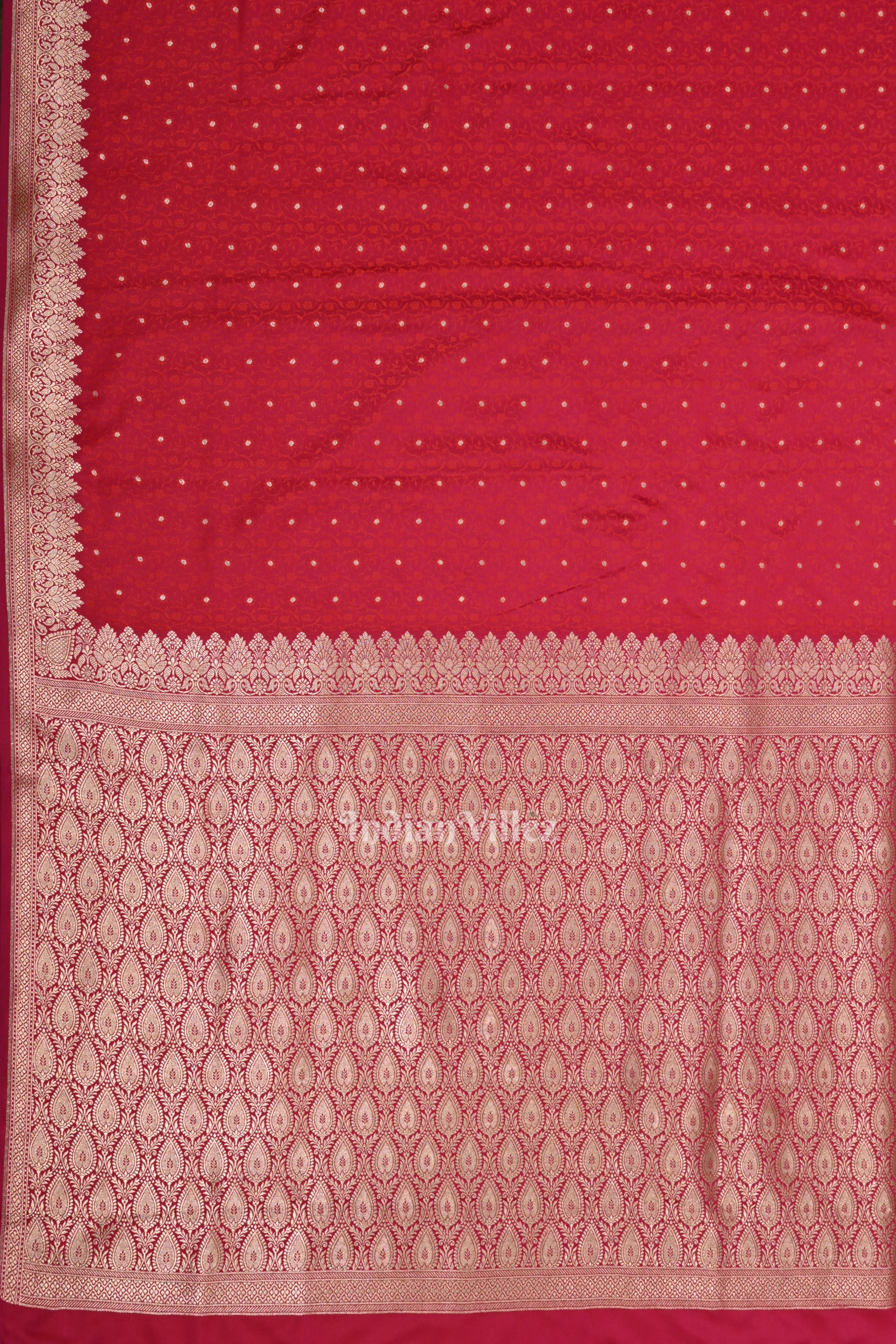 Exclusive Dual Tone Rani Pink  Meenakari Mashru Satin Silk Banarasi Saree 