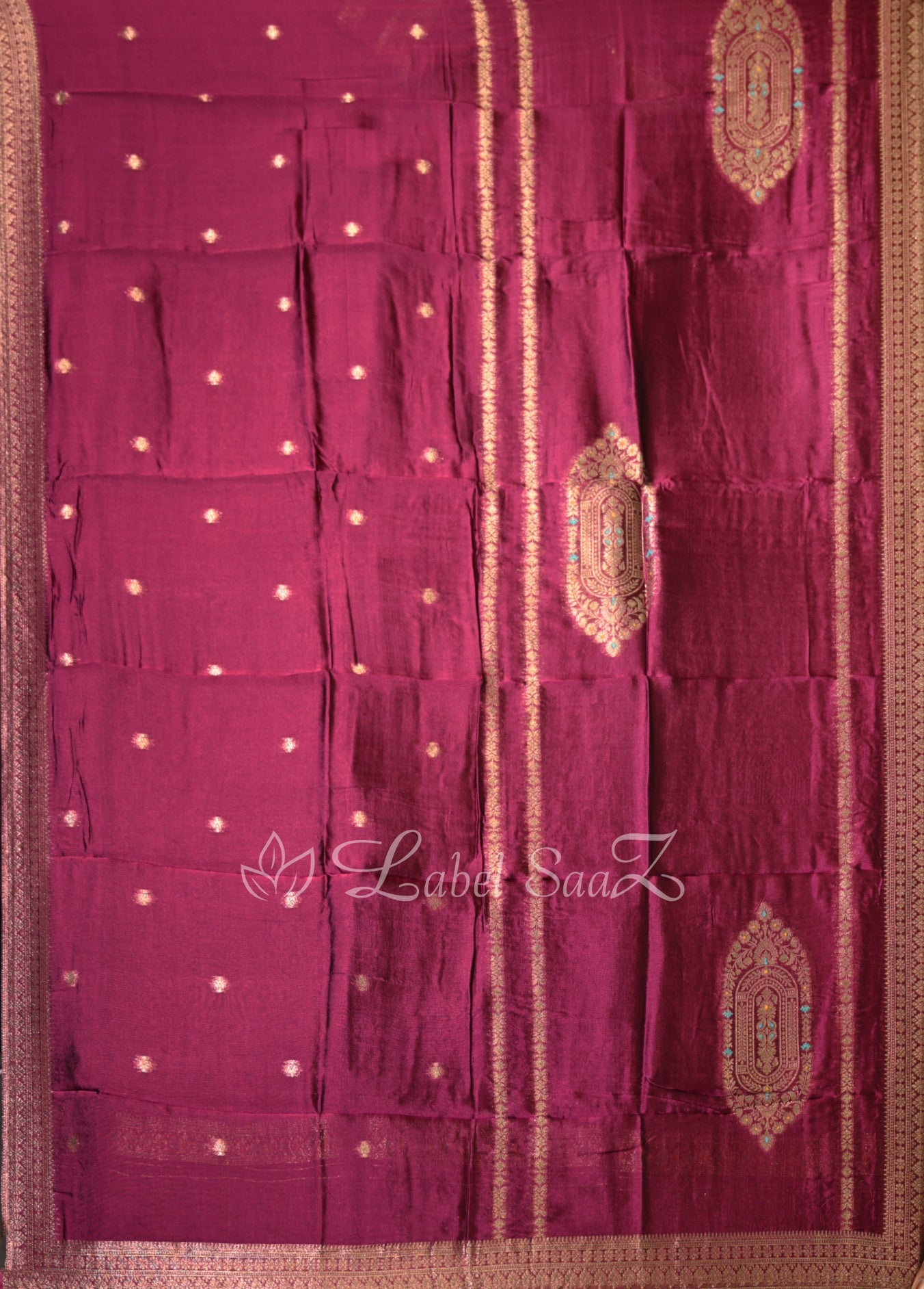 Purple Unstitched Salwar Suit 