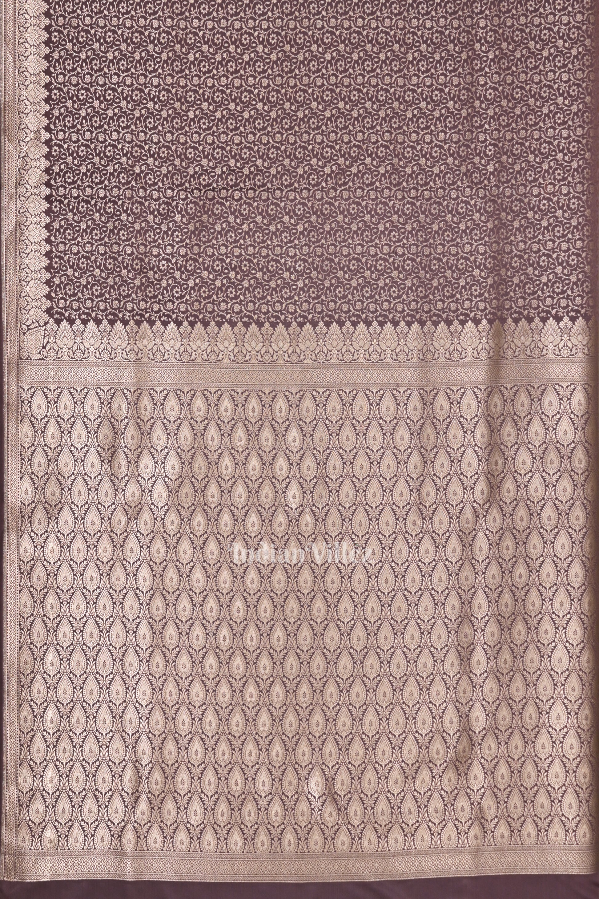 Lavender Meenakari Mashru Satin Silk Banarasi Saree