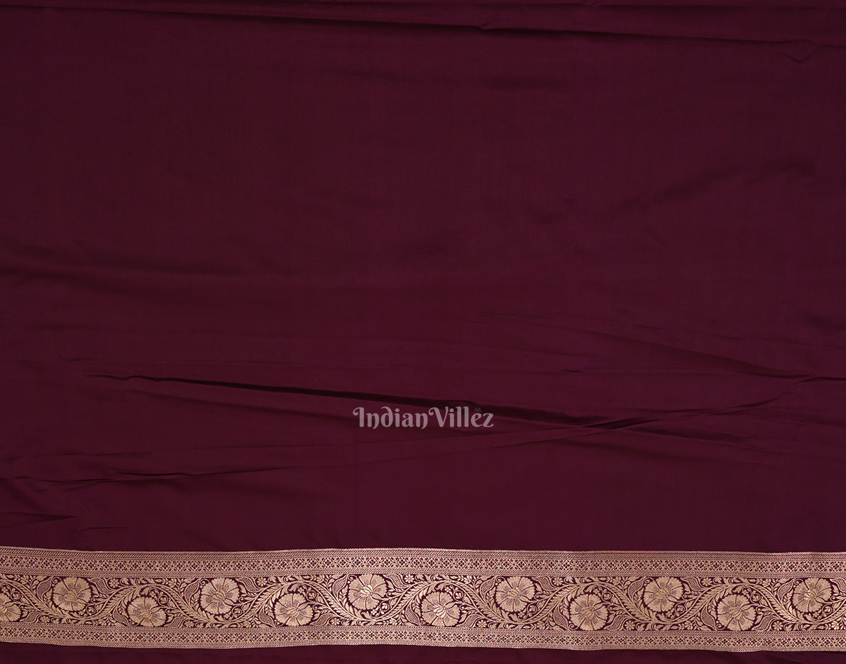 Exclusive Purple Soft Pure Mashru Satin Silk Banarasi Saree 