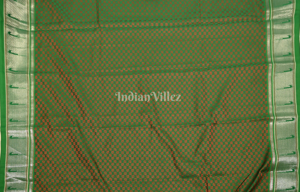 Maroon Green Kanjivaram Silk Saree 